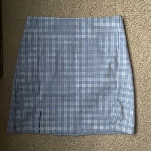 Plaid blue skirt